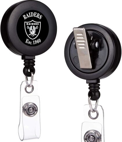for Raiders Retractable Badge Reel Holder Retractable Strap Clip Nurse Nursing Name Card Assistant Work Office Clip in Saudi Arabia