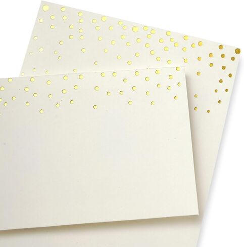 Gartner Studios Gold Foil Dots Thank You Cards, Ivory and Gold Foil Blank Thank You Notes, 3.5" x 5", Set of 50 Blank Notecards with Envelopes (13745) in Saudi Arabia