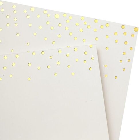 Gartner Studios Gold Foil Dots Thank You Cards, Ivory and Gold Foil Blank Thank You Notes, 3.5" x 5", Set of 50 Blank Notecards with Envelopes (13745) in Saudi Arabia