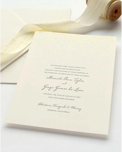 Gartner Studios Gold Foil Dots Thank You Cards, Ivory and Gold Foil Blank Thank You Notes, 3.5" x 5", Set of 50 Blank Notecards with Envelopes (13745) in Saudi Arabia