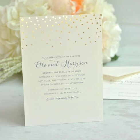 Gartner Studios Gold Foil Dots Thank You Cards, Ivory and Gold Foil Blank Thank You Notes, 3.5" x 5", Set of 50 Blank Notecards with Envelopes (13745) in Saudi Arabia