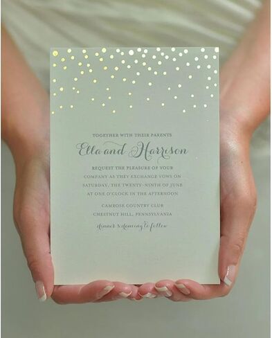Gartner Studios Gold Foil Dots Thank You Cards, Ivory and Gold Foil Blank Thank You Notes, 3.5" x 5", Set of 50 Blank Notecards with Envelopes (13745) in Saudi Arabia