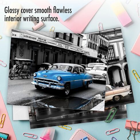 The Best Card Company - 10 Blank Notes Boxed Set (4 x 5.12 Inch) - All Occasion Thnk You Cars Notecards, Just because, Miss You Friendship Bulk Pack for Him, Men - Vintage Vehicles M4182OCB-B1x10-NB in Kuwait