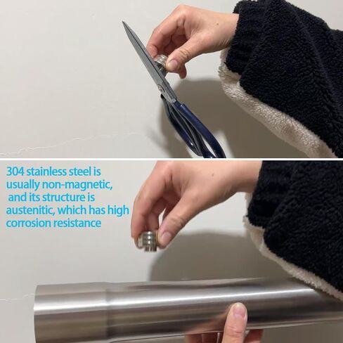 1.75 Inch Exhaust Pipe T201 Stainless Steel Exhaust Tubing,Tailpipe 1.75"OD to 1.75"ID Length 18"Straight Pipe Exhaust Universal Fitment,Connector Adapter Tubo Metal Tubing in Kuwait