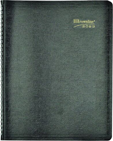 Brownline® 2025 Essential Weekly Planner, Appointment Book, 12 Months, January to December, Twin-Wire Binding, 11" x 8.5", Black (CB950.BLK-25) in Saudi Arabia