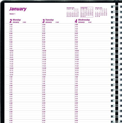 Brownline® 2025 Essential Weekly Planner, Appointment Book, 12 Months, January to December, Twin-Wire Binding, 11" x 8.5", Black (CB950.BLK-25) in Saudi Arabia