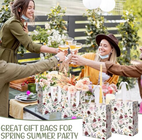Supervitae 24 Pack St Patrick's Day Gift Bags Bulk Medium Irish Shamrock Party Favor Bags Reusable Tote Bags Non Woven Goodie Bags for St Patrick's Party Favors Birthday Supplies(9.8" x 7.9" x 3.9") in Saudi Arabia