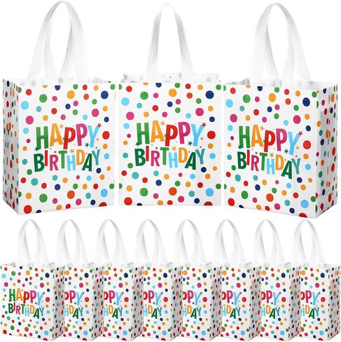 Supervitae 24 Pack St Patrick's Day Gift Bags Bulk Medium Irish Shamrock Party Favor Bags Reusable Tote Bags Non Woven Goodie Bags for St Patrick's Party Favors Birthday Supplies(9.8" x 7.9" x 3.9") in Saudi Arabia