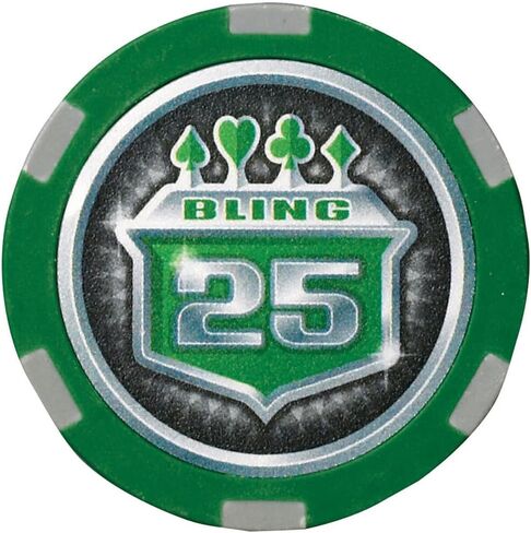 Fat Cat Bling 13.5 Gram Texas Hold 'em Clay Poker Chip Set with Aluminum Case, 500 Striped Dice Chips in Kuwait