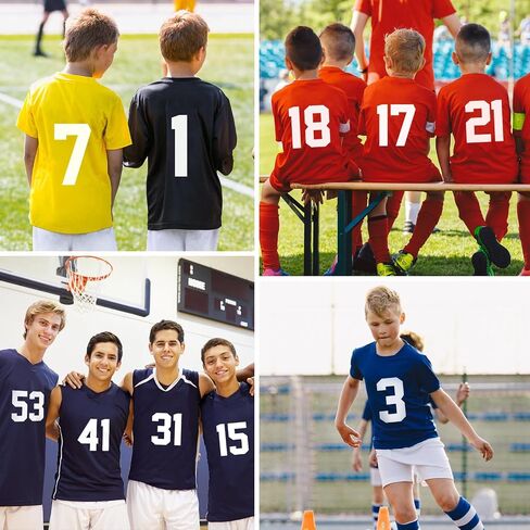 33 Pcs 8 Inch Iron on Numbers Jersey Heat Transfer Numbers Big 0 to 9 Heat Press Numbers Stickers for Sports T Shirts Football Basketball Baseball Team Uniform Fabric Clothing in Saudi Arabia