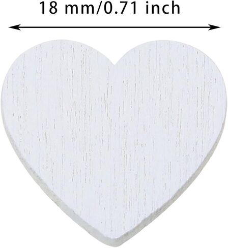 Tupalizy 18mm Mini Colored Wooden Hearts Wood Heart Ornaments Tags for Valentines Christmas Wedding Party Hanging Decoration DIY Craft Photo Clips Hair Pins Scrapbooking Making, 120PCS (Pink) in Kuwait