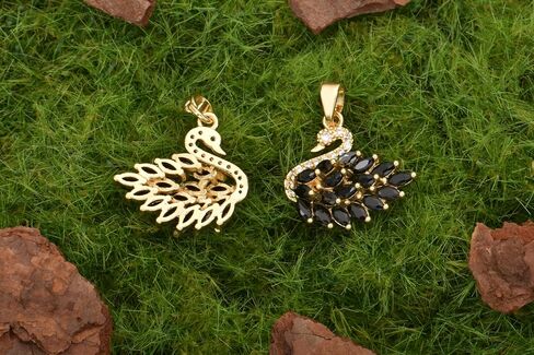 Pack of 10 Gold Plated Brass Charms Bulk Assorted Colored Crystal Charms for Earring Jewelry Necklace Making in Kuwait