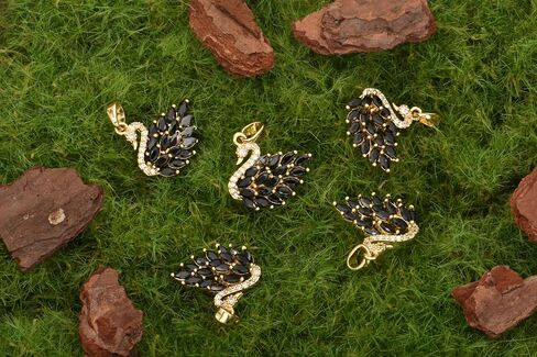 Pack of 10 Gold Plated Brass Charms Bulk Assorted Colored Crystal Charms for Earring Jewelry Necklace Making in Kuwait