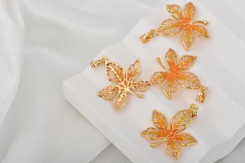 Pack of 10 Gold Plated Brass Charms Bulk Assorted Colored Crystal Charms for Earring Jewelry Necklace Making in Kuwait