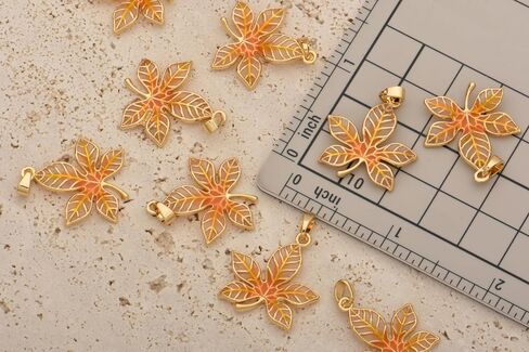 Pack of 10 Gold Plated Brass Charms Bulk Assorted Colored Crystal Charms for Earring Jewelry Necklace Making in Kuwait