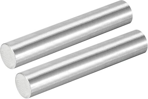 uxcell 2Pcs 304 Stainless Steel Rods, 17mm x 153mm Metal Solid Shaft Round Rod Lathe Bar Stock for Model Plane Cars Ship DIY Craft Metal Working in Kuwait