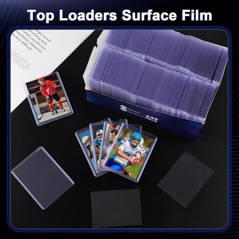 Besarme 240 Sleeves Top Toors للبطاقات ، 3 "× 4 بوصة بطاقة البيسبول ، حامل البطاقة الرياضية لبطاقة التداول (140 أكمام صلبة + 100 أكمام واضحة) in Kuwait