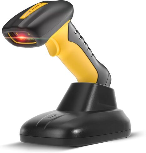 NetumScan Upgraded Industrial Bluetooth QR Barcode Scanner, IP67 Waterproof & 7M Drop Proof, 2600mAh Wireless 1D 2D Bar Code Scanner with Charging Stand for Store, POS, Computer, iPhone, Android in Kuwait
