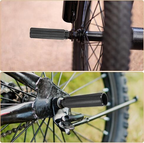 HARFINGTON 2 Pairs Bike Pegs Aluminum Alloy Rear Stunt Pegs Anti-Skid Back Seat Stands Fit 3/8" Axles for Mountain Bike, Sky Blue & Yellow in Saudi Arabia