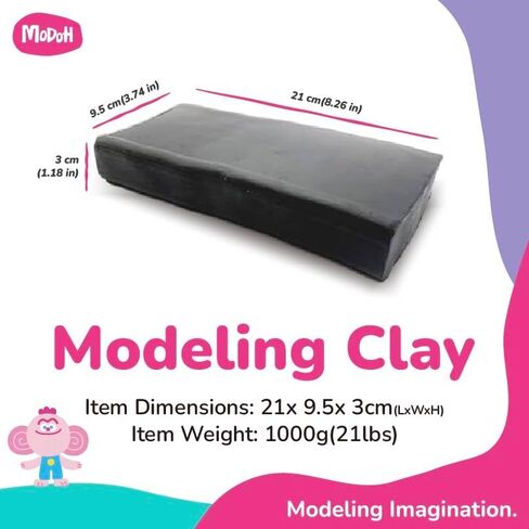 Plasticine Oil Based Modeling Clay, Non Hardening Reusable Clay, Non Toxic No Bake Professional Oil Base Sulfur Free Sculpting Clay (White) in Saudi Arabia