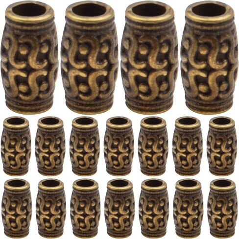 BronaGrand 60pcs Column Spacer Beads Large Hole Beads Charms Hollow Tube Bead for DIY Necklace Bracelets in Kuwait