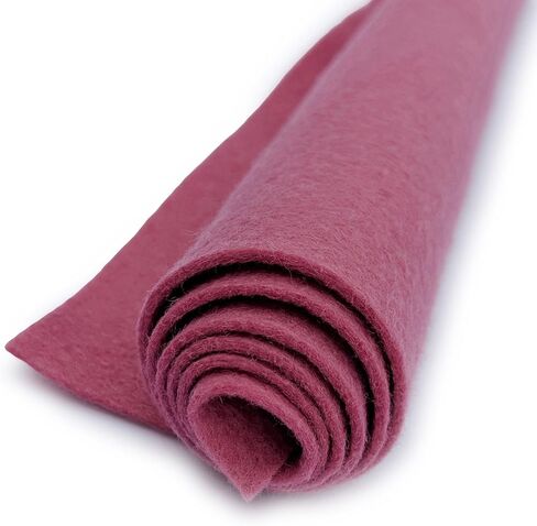 English Rose Pink Wool Felt Oversized Sheet - 12x18 inches - 35% Wool Blend - Sewing, Craft & Art Projects in Saudi Arabia