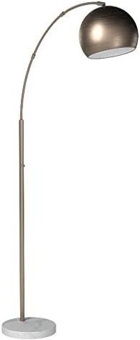 Adesso 5170-21 Astoria Arc Lamp ، 78 in ، 100w المتوهج/26W CFL ، نهاية النحاس العتيقة ، مصباح طابق واحد in Kuwait