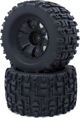 RC Truck 2.8 "Tires and Wheel Rim 12mm Hex Compatible for1/10 HPI HSP Savage XS TM Flux ARRMA 1/10 Gorgon KDM.Racing Successor HNR H9801 Mars Off Road Monster,2Pack in Kuwait