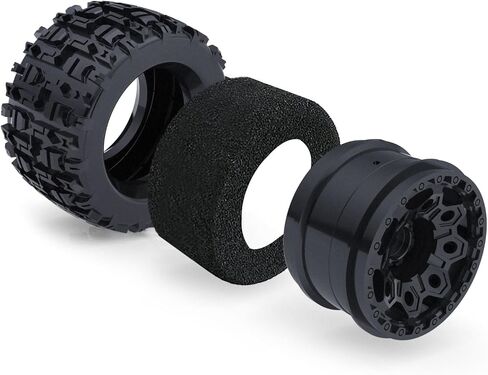 RC Truck 2.8 "Tires and Wheel Rim 12mm Hex Compatible for1/10 HPI HSP Savage XS TM Flux ARRMA 1/10 Gorgon KDM.Racing Successor HNR H9801 Mars Off Road Monster,2Pack in Kuwait
