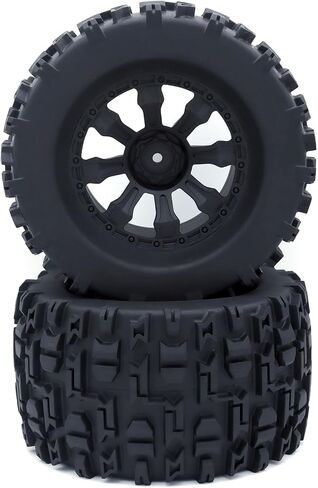RC Truck 2.8 "Tires and Wheel Rim 12mm Hex Compatible for1/10 HPI HSP Savage XS TM Flux ARRMA 1/10 Gorgon KDM.Racing Successor HNR H9801 Mars Off Road Monster,2Pack in Kuwait