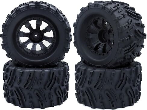 RC Truck 2.8 "Tires and Wheel Rim 12mm Hex Compatible for1/10 HPI HSP Savage XS TM Flux ARRMA 1/10 Gorgon KDM.Racing Successor HNR H9801 Mars Off Road Monster,2Pack in Kuwait