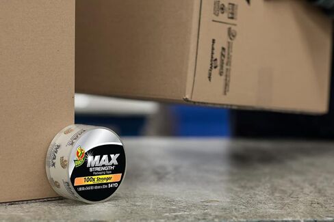 Duck Max Strength Clear Packing Tape Refills – 6 Rolls of Maximum Strength Heavy Duty Packaging Tape for Shipping & Moving, Strong Packing Tape for Boxes, 1.88 Inch x 54.6 Yards, Clear (241513) in Saudi Arabia
