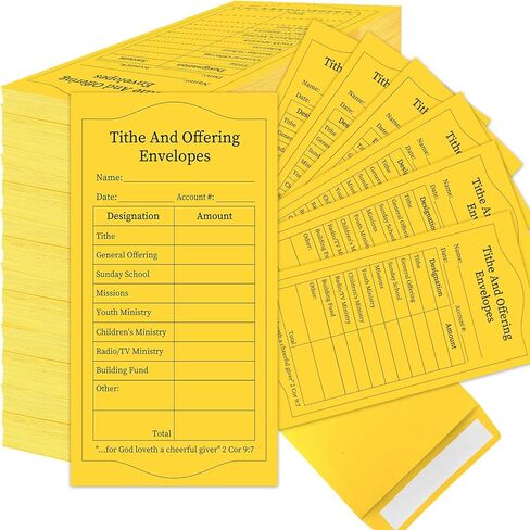 gisgfim 500Pcs Tithes And Offering Envelopes For Church Offering Tithe Envelopes For Church Supplies Donation Church Offering Envelopes 6.5x3.5 Inch Church Envelopes For Tithe And Offering(White) in Kuwait
