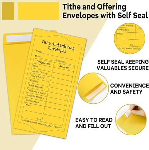 gisgfim 500Pcs Tithes And Offering Envelopes For Church Offering Tithe Envelopes For Church Supplies Donation Church Offering Envelopes 6.5x3.5 Inch Church Envelopes For Tithe And Offering(White) in Kuwait