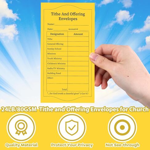 gisgfim 500Pcs Tithes And Offering Envelopes For Church Offering Tithe Envelopes For Church Supplies Donation Church Offering Envelopes 6.5x3.5 Inch Church Envelopes For Tithe And Offering(White) in Kuwait