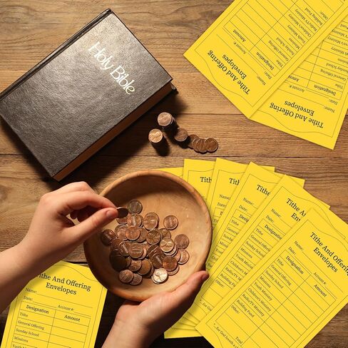 gisgfim 500Pcs Tithes And Offering Envelopes For Church Offering Tithe Envelopes For Church Supplies Donation Church Offering Envelopes 6.5x3.5 Inch Church Envelopes For Tithe And Offering(White) in Kuwait