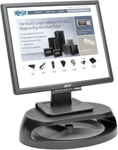 Tripp Lite Adjustable Computer Monitor Stand for Desks, 15.5 x 11.25 in., Rubber Feet, Black, 5 Year Warranty (MR1612) in Saudi Arabia