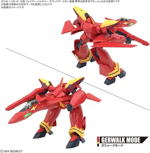Bandai Hobby - Macross 7 - VF-19 Custom Fire Valkyrie with Sound Booster Water Decals, Bandai Spirits Decal Model Kit in Saudi Arabia