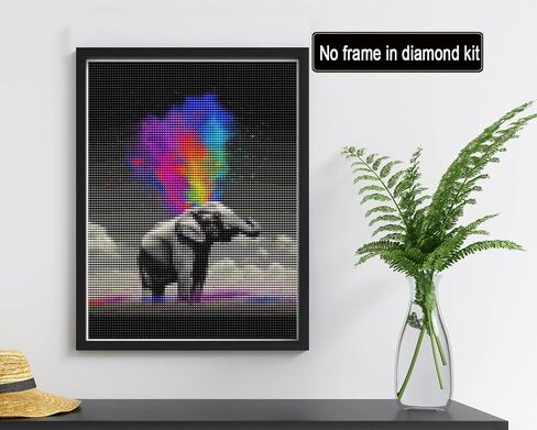Reofrey DIY Diamond Art Kits for Adults Elephant, Animal Full Drill Round Rhinestone Diamond Painting Kits, Cross Stitch Embroidery for Crafts (40x50 cm/ 16x20 inch) in Saudi Arabia