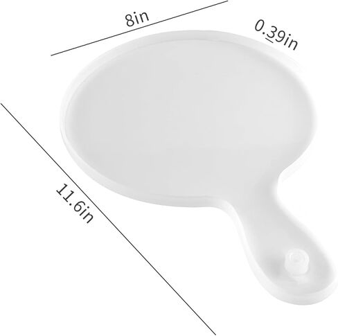 Silicone Tray Mold, DIY Round Cutting Board Molde De Silicona para Resina Epoxica, Serving Plate Epoxy Resin Casting Molds, Large Silicon Molding for Handle Geode Rolling Trinket Trays in Kuwait