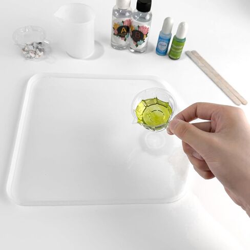 Silicone Tray Mold, DIY Round Cutting Board Molde De Silicona para Resina Epoxica, Serving Plate Epoxy Resin Casting Molds, Large Silicon Molding for Handle Geode Rolling Trinket Trays in Kuwait