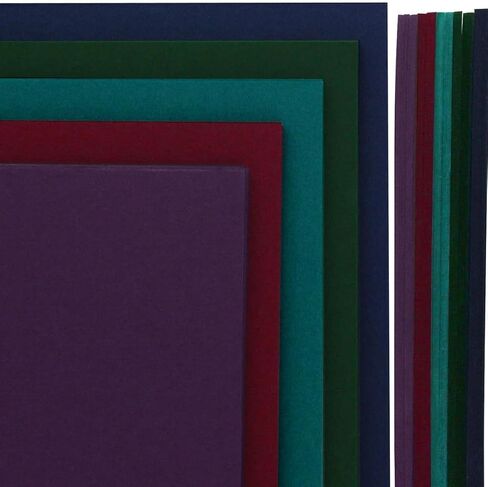 PA Paper Accents Stash Pack Cardstock Pack 8.5" x 11" Jewel Tones, colored cardstock paper for card making, scrapbooking, printing, quilling and crafts, 65lb., 40 pieces in Saudi Arabia
