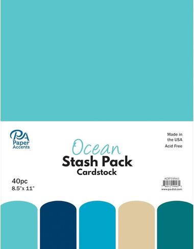 PA Paper Accents Stash Pack Cardstock Pack 8.5" x 11" Jewel Tones, colored cardstock paper for card making, scrapbooking, printing, quilling and crafts, 65lb., 40 pieces in Saudi Arabia