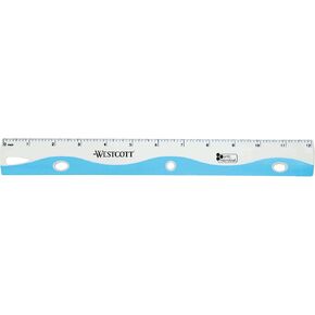 Westcott Soft Touch Wave Ruler, Assorted Colors, 12"