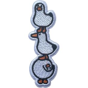 Cute Furry Goose Patch, Cute Size 3" Iron Patch or Sew On Patches for Backpacks Jeans Hats Clothes, Embroidery Patch, Embroidered Patch, Funny Goose Sticker Patches, Gift for Adults