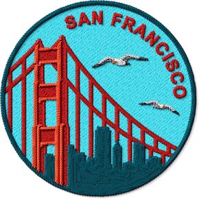 San Francisco California Patch Embroidered Iron on Patches for Clothes Backpacks Bags Jeans Jackets Size 3" ID45095