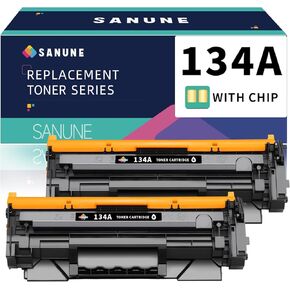 134A Toner Cartridge (with Chip) Replacement for HP 134A 134X W1340A W1340X Black Ink Cartridges for HP M209dw M234dw M234sdw M234sdn Printer (2-Pack)
