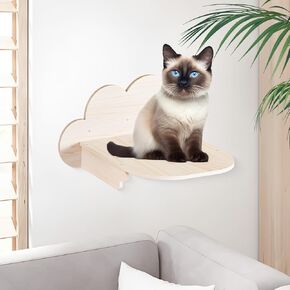 Cat Wall Shelves, 2Pcs Cat Shelves and Perches for Wall, Cat Wall Furniture Wood Floating Wall Shelf Cat Wall Steps Cat Perch Corner Cat Shelf for Indoor Cats Playing, Sleeping, Climbing