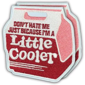 VOTANTA (2 PCS) - Don't Hate Me Just Because I'm A Little Cooler Patch | Funny Cooler Embroidered Iron-On Patches | Sew On Embroidery Patch for Clothing Backpack Hat Jacket Jean | 3.5 inch