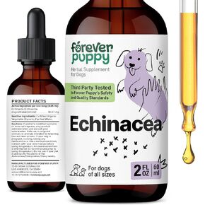 قطرات echinacea للكلاب - دعم صحة الجهاز التنفسي والمناعة مع صبغة عشب Echinacea - ملحق دعم المناعة السائل للكلاب من جميع السلالات والأحجام - 2 أوقية
